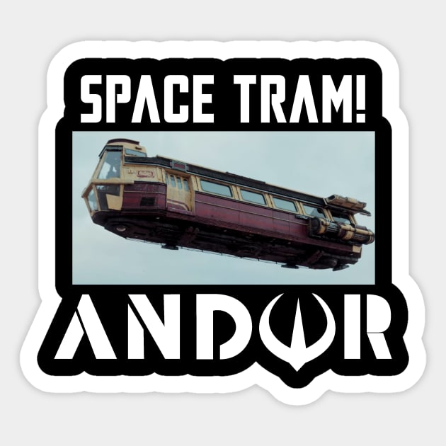 Ferrix Space Tram Sticker by HoustonProductions1